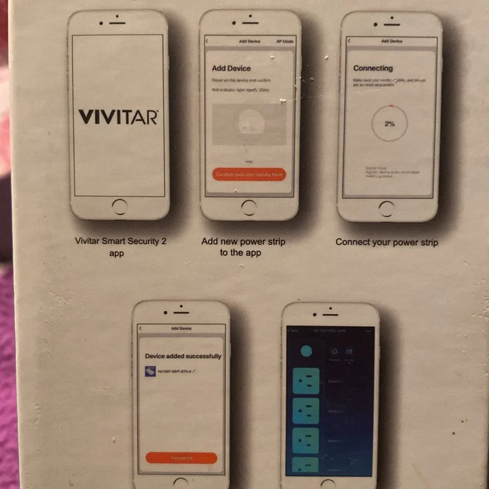 Vivitar smart security wi-fi power strip